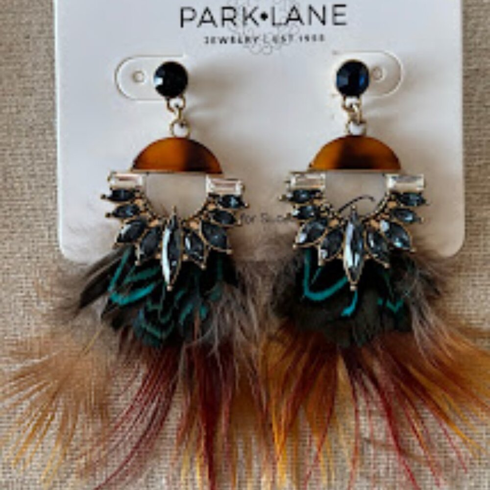 Park Lane Peacock Feather Earrings